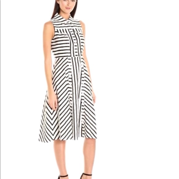 Julia Jordan Women's Shirt Dress Striped with Collar and Pockets size 8 - Picture 3 of 14